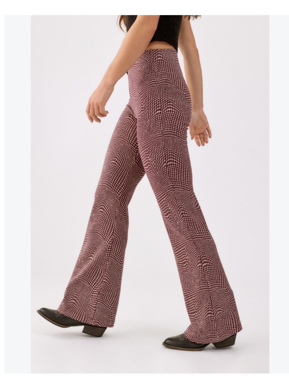 UO Geo Knit Flare Leg Pants